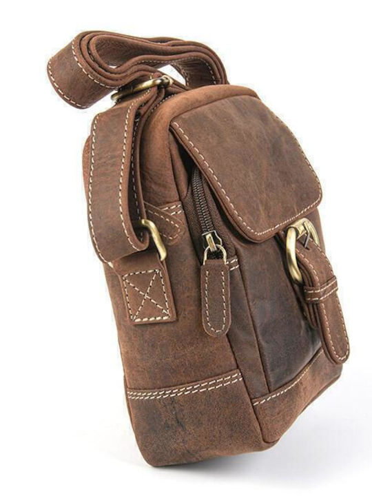 Leather Men's Bag Shoulder / Crossbody Brown