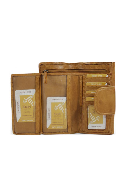 Large Leather Women's Wallet Brown