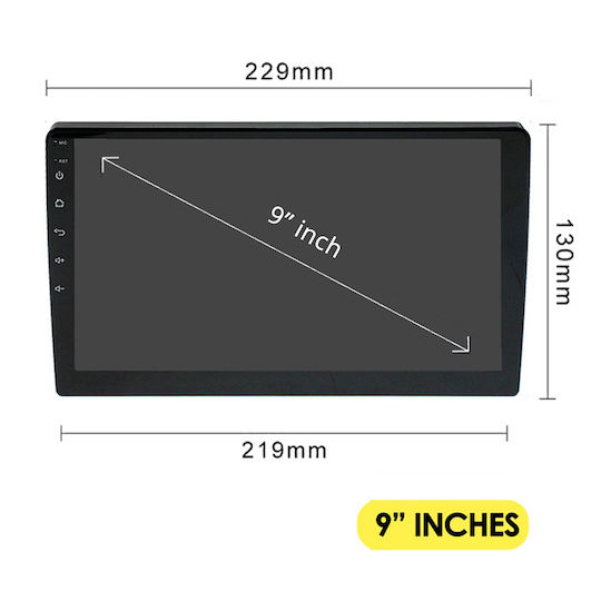 Ηχοσύστημα Αυτοκινήτου 2DIN (Bluetooth/USB/WiFi/GPS/Apple-Carplay/Android-Auto) με Οθόνη Αφής 9"
