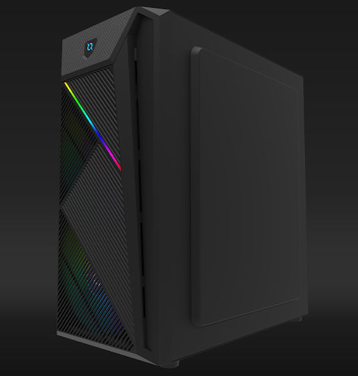 Aqirys Bellatrix PRO Mini Tower Computer Case with Window Panel and RGB Lighting Black