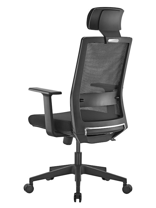 Ergo Office Stuhl Büro mit Neigung und Verstellbaren Armen Schwarz
