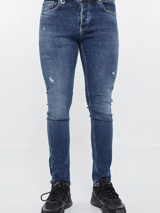 Men's Jeans Pants with Slim Fit Blue