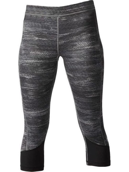 Techfit Print Heather Training Γυναικείο Capri Κολάν Γκρι
