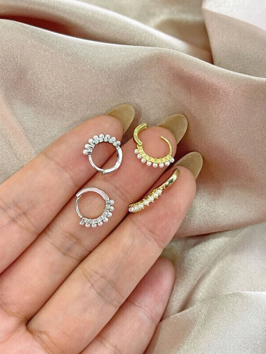 Jooliete Ohrringe aus Silber mit Perlen