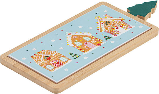 Ladelle Ornament de masă de Crăciun Platou Lemnos Albastru deschis L33xW11cm.