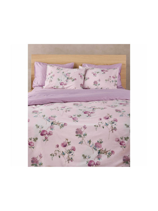 Kentia Duvet Set Queen 220x240cm Arianna Pink 300Gsm