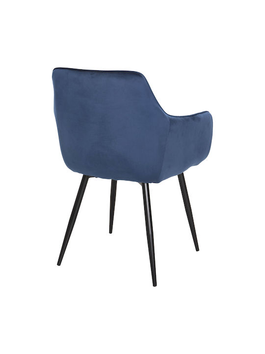 Latrell Dining & Kitchen Chairs Velvet Blue 2 Pieces 57x56x84cm