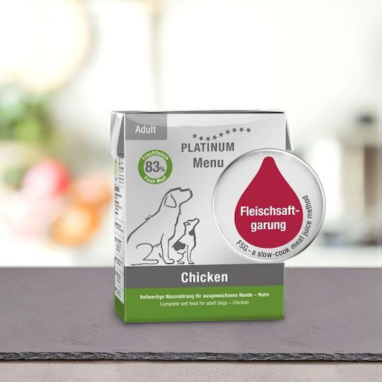 Platinum Pet Food & Care Υγρή Τροφή Σκύλων με Κοτόπουλο και Κρέας 90gr