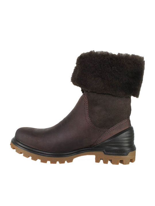 Leder Stiefeletten Damen Braun
