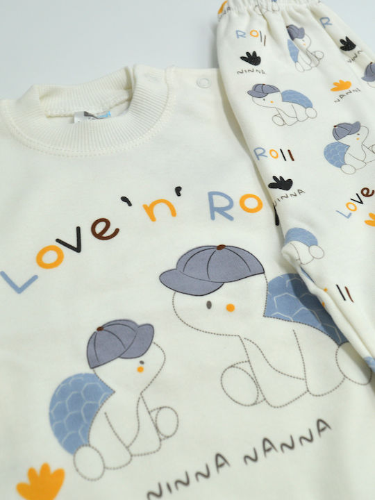 Extan Bebe Kids' Pajamas Winter Ecru
