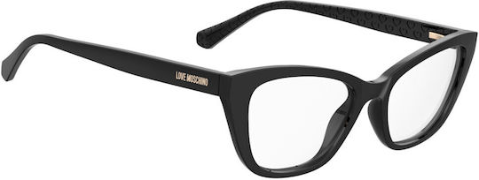 Moschino Γυναικείος Κοκκάλινος Σκελετός Cat Eye Μαύρος MOL636 807