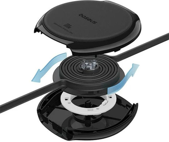 Baseus Подвижен USB 2.0 Кабел USB-C Мъжки - USB-C 100W Захранване PD Черен 1м P10368400111-00