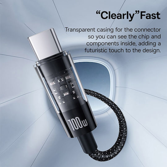 Baseus Ladekabel USB 2.0 USB-C männlich - USB-C 100W PD Schwarz 2m