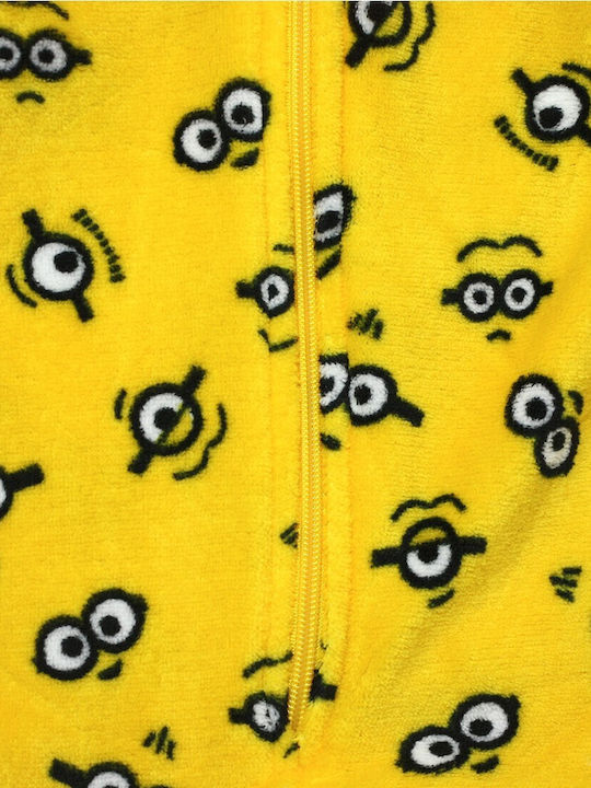 Minions Детска цяла пижама Зимна Поларена Yellow