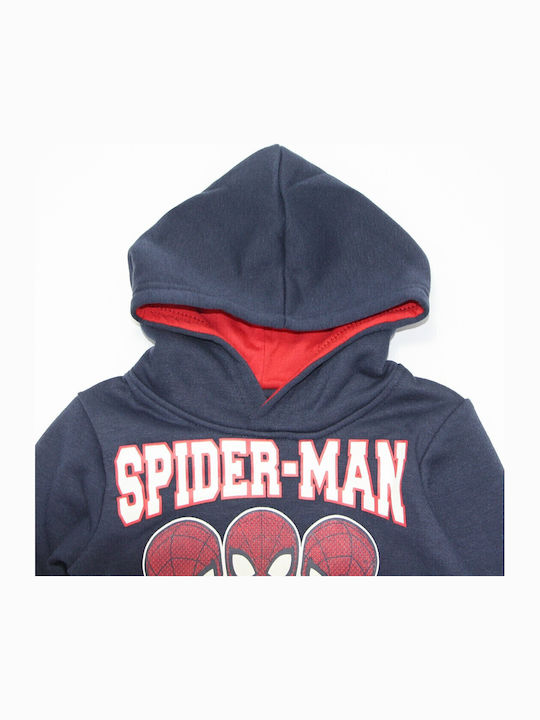 Kinder-Sweatshirt mit Kapuze und Taschen Navy, Dark Blue