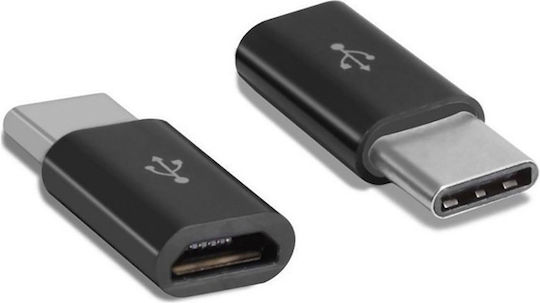 Powertech Конвертор USB-A мъжки към USB-C женски Черен 1бр CAB-UC023