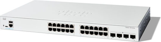 Cisco Catalyst C1300-24T-4G Managed L2 Switch with 24 Gigabit (1Gbps) Ethernet Ports and 4 SFP Ports
