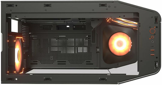 Cougar FV270 Gaming Midi Tower Κουτί Υπολογιστή με Πλαϊνό Παράθυρο και RGB Φωτισμό Μαύρο