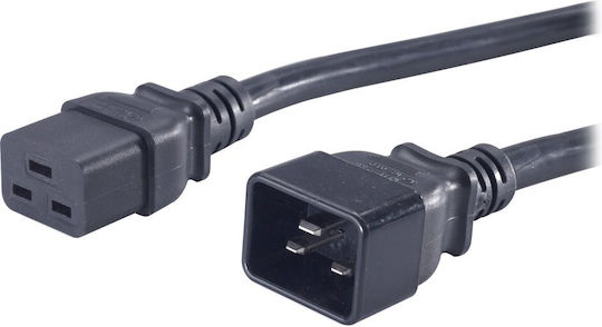 PremiumCord IEC C19 - IEC 320 Kabel 1.5m Schwarz