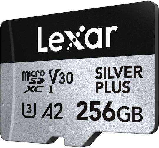 Lexar Plus microSDXC 256GB U3 V30 A2 UHS-I 205MB/s με αντάπτορα