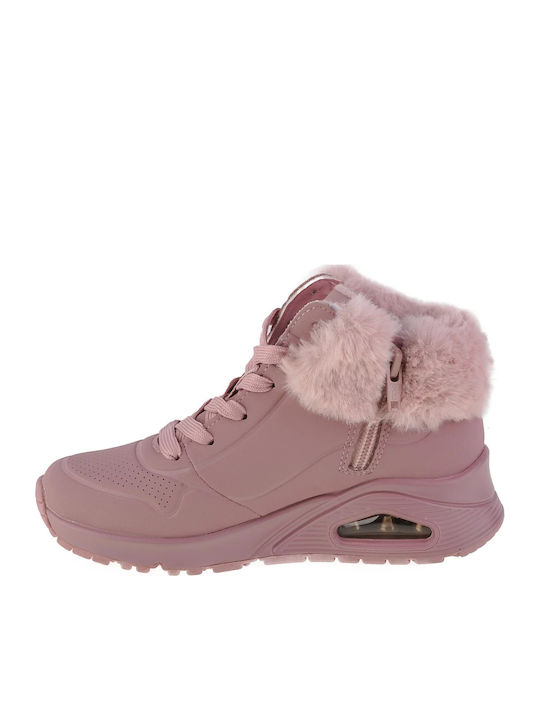 Uno Fall Air Lederne Kinderstiefeletten Rosa