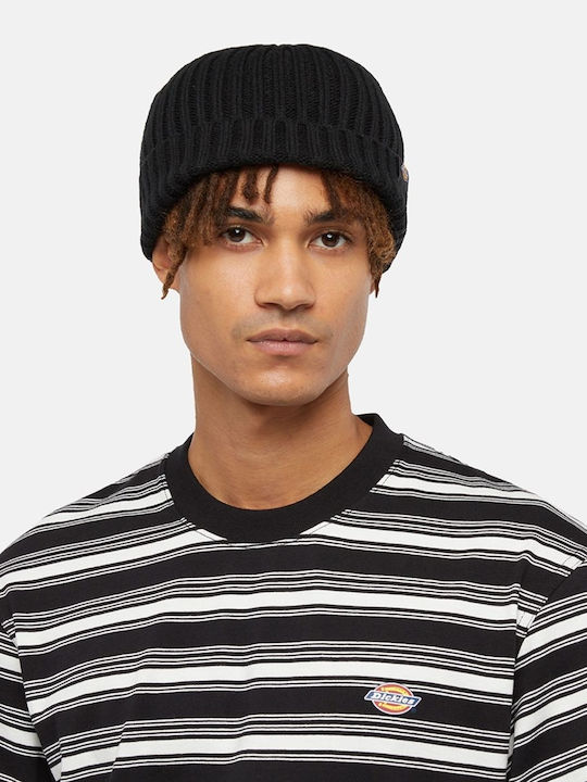 U Lockwood Beanie Unisex Σκούφος Πλεκτός σε Μαύρο χρώμα