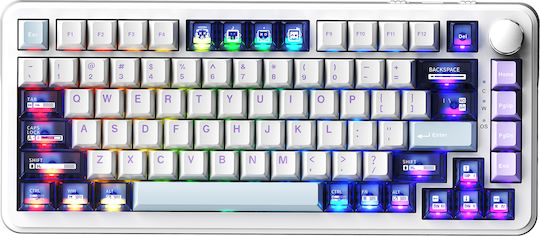 Ajazz Akh036 Customized Mechanical Keyboard Pc Transparent Keycap Factory Height Keycap Us Layout Transparent Blue