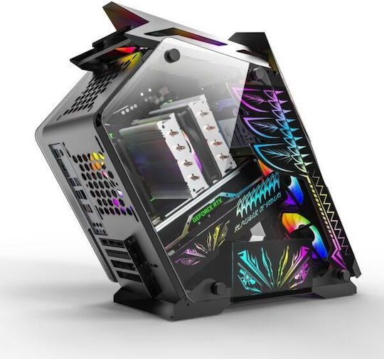 ProGaming Pro Gaming Hercule Middle Tower Carcasă Calculator cu Iluminare ARGB Negru