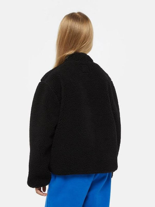 Kids Cardigan Fleece Black