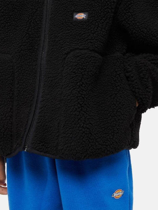 Kids Cardigan Fleece Black