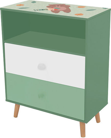 Детска гардеробна шкафче Bear Forest с 2 чекмеджета 60x30x75бр