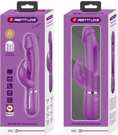 Pretty Love Tongue Vibrator Vibrator Rabbit with Remote Control Purple