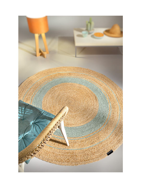 Guy Laroche Grande Rug Round Summer from Jute Aqua