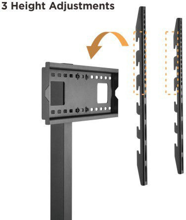 Brateck FS32-46 Βάση Τηλεόρασης Δαπέδου έως 75" και 40kg Μαύρο