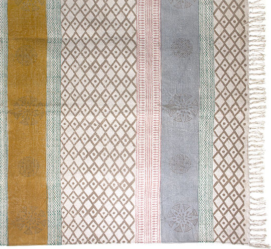 Zaros Block Print Baumwolle Pink/green