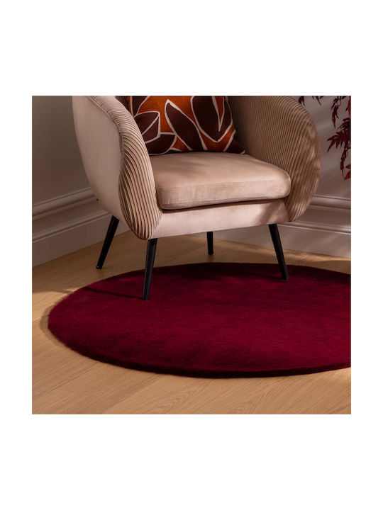 Atmosphera Rug Round Bordeaux