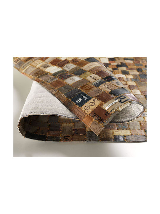 Rug Rectangular Leather Brown