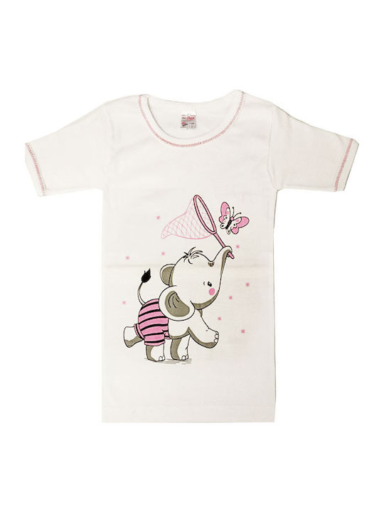Join Set Kinder-Unterhemden Kurzarm White 5Stück