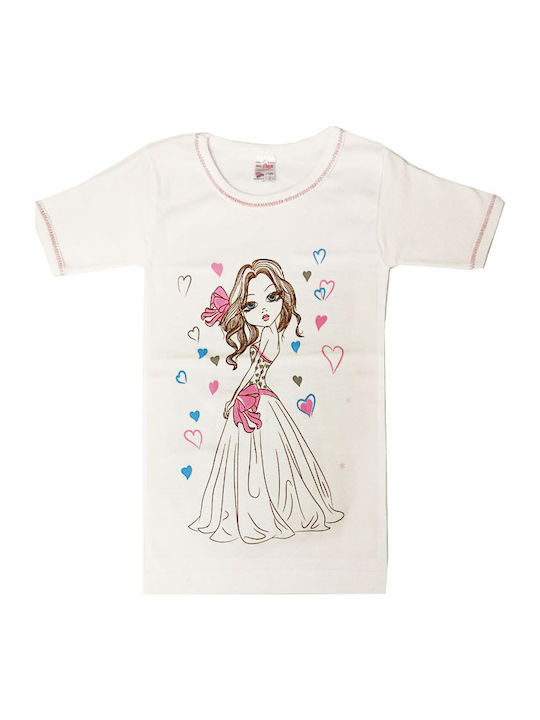 Join Set Kinder-Unterhemden Kurzarm White 5Stück