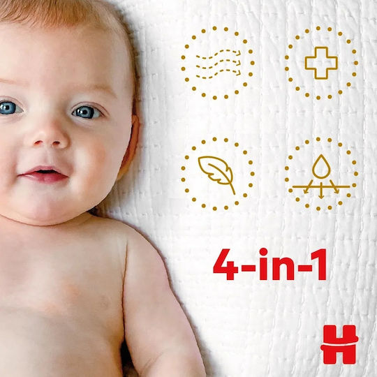Huggies Πάνες με Αυτοκόλλητο Extra Care No. 2 για 3-6kg 58τμχ