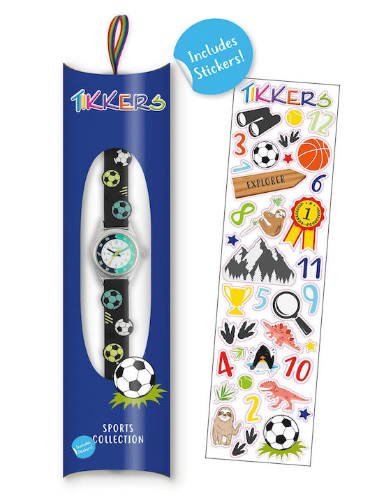 Tikkers Kids Analog Watch with Silicone Strap Black