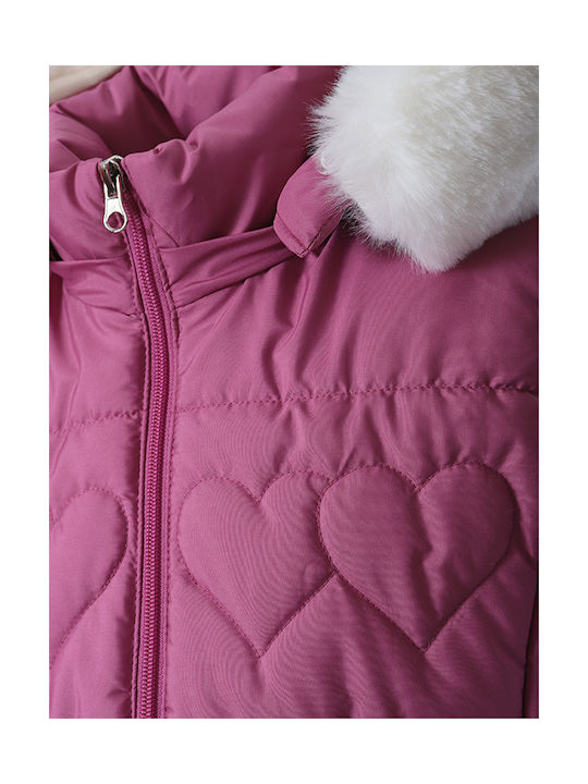 Matoufrance Kids Quilted Jacket Sleeveless Violet