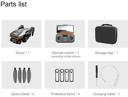 XLURC Xlurc Lc50 Foldable Drone Mini 2.4 GHz with 480p Camera and Controller