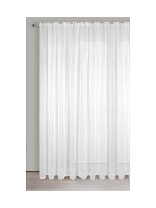 Eurofirany Curtain with Pencil Pleat Lucy White 300x300cm