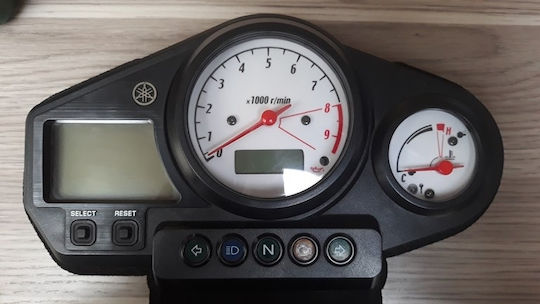 Weiße Instrumententafel Zifferblätter Yamaha TDM 900 2004-2011 Wegfahrsperre