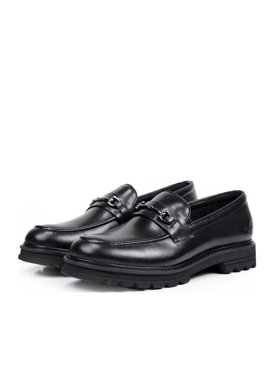Men's Leather Moccasins Black