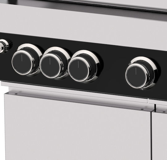 Kaiser Profi Gasgrill Rost 61cmx41cmcm mit 5 cm 15kW und Seitenbrenner
