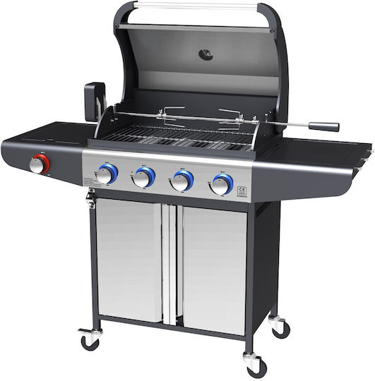 Campfire Gasgrill Rost 63cmx40cmcm mit 4 cm 3.2kW und Seitenbrenner
