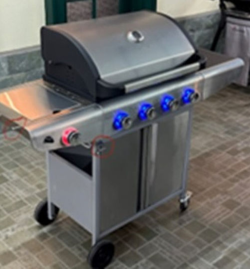 Campfire Gasgrill Rost 73cmx40cmcm mit 6 cm 2.5kW und Seitenbrenner