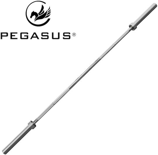 Pegasus Ίσια Μπάρα Ολυμπιακού Τύπου Φ50 15kg Μήκους 200cm με Κολάρα Ασφαλείας
